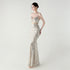 Graceful Sequin Embellished Mesh Mermaid Maxi Dress